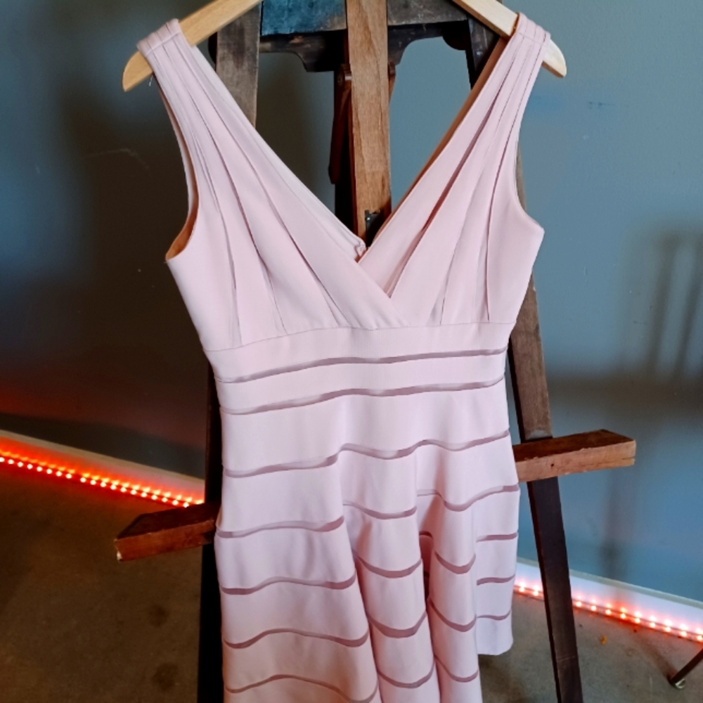 Pinkish Womans Rayon, Sheer silk lined dress